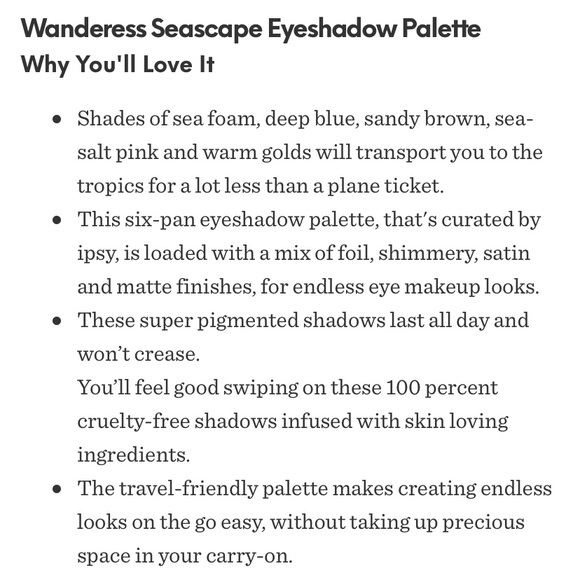 Wanderess Seascape Eyeshadow Palette - Picture 2 of 8